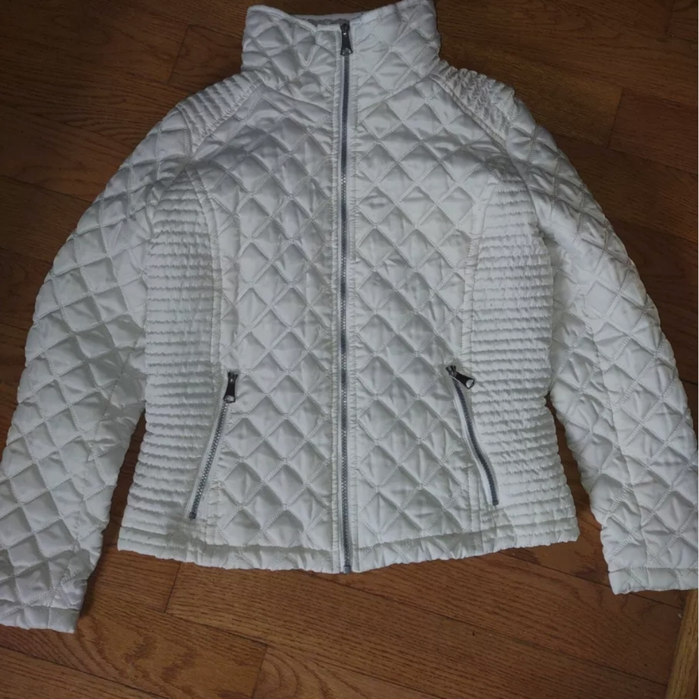 Women's Quilted White Jacket